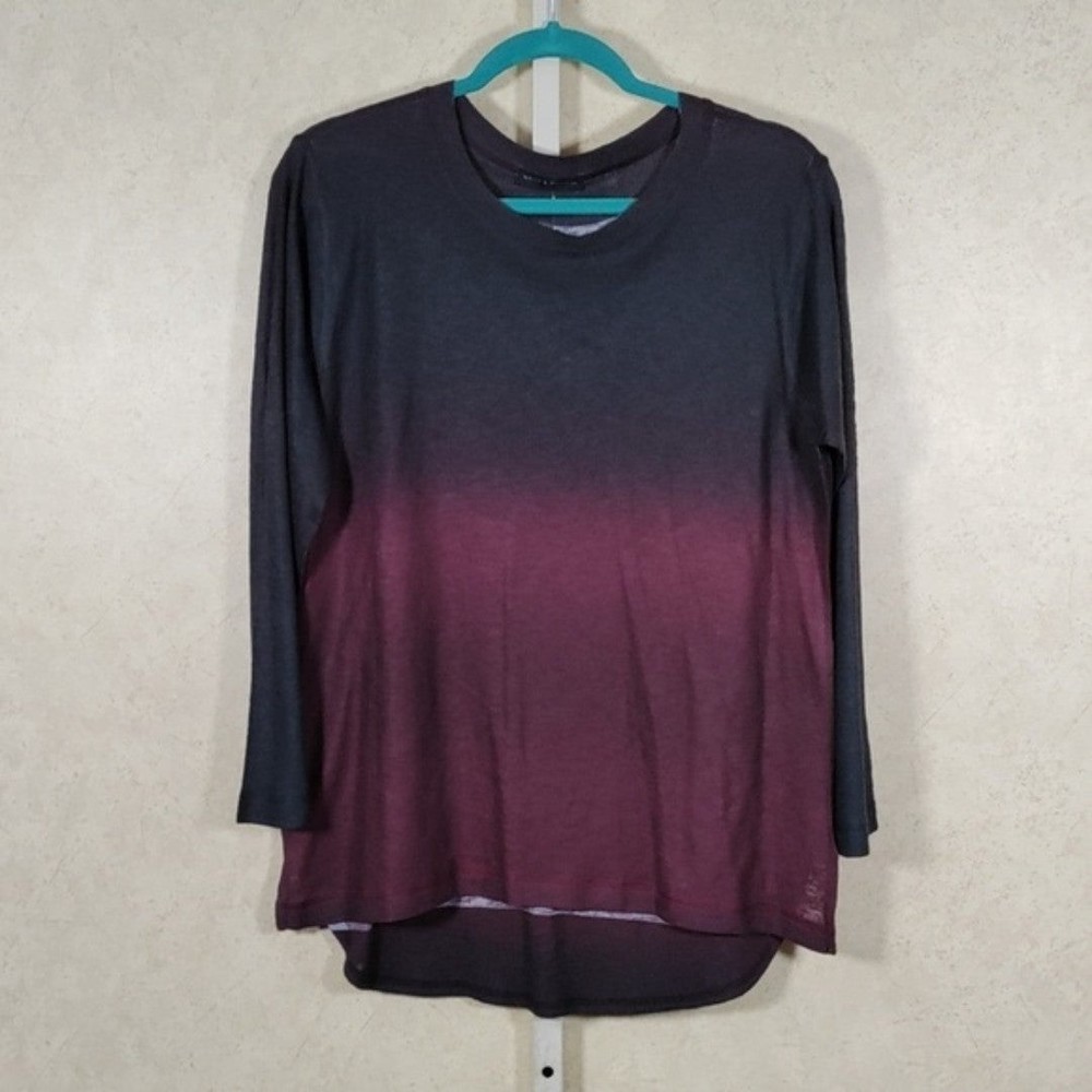 Nally & Millie Black and Burgundy Ombre Sweater